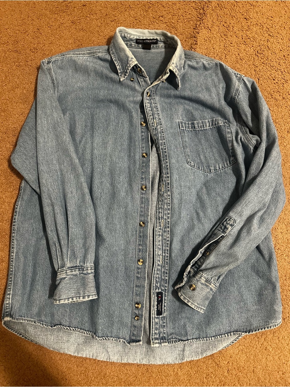 Port Authority vintage oversized denim shirt